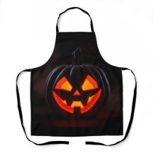 光るパンプキンのハロウィンエプロン