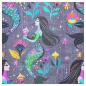 光る人魚 ファブリック (クローズアップ)