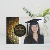 光る卒業生の写真の招待状 招待状 (スタンド正面)