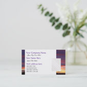 光る夕日のカスタム 名刺 (スタンド正面)