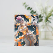 光る月の女性は、女性のスプラッシュアートである シーズンポストカード (スタンド正面)