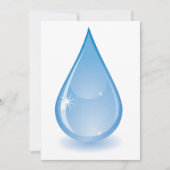 光る水滴招待状 招待状 (正面)