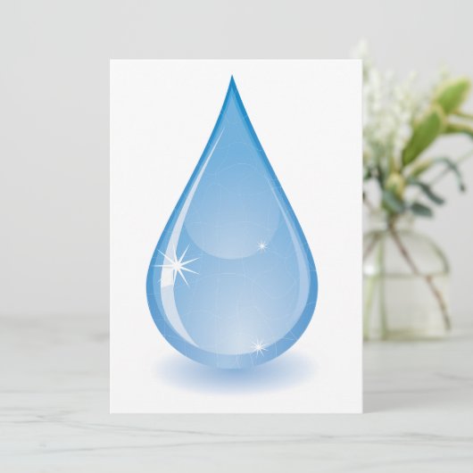 光る水滴招待状 招待状 (スタンド正面)