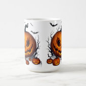 光る目が怖い巨大ハロウィンカボチャ 👻 コーヒーマグカップ (中央)