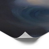 光る神秘的な煙のモダン抽象芸術ポスター ポスター (角)