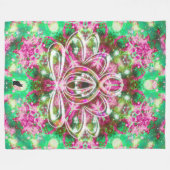 光る禅ロータス フリースブランケット (正面(横))