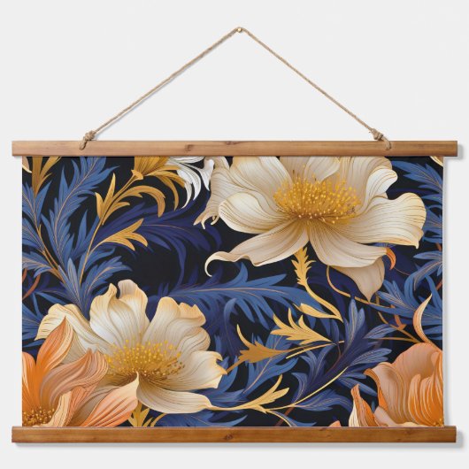 光る童話の庭園植物学 吊り下げ型タペストリー (正面)