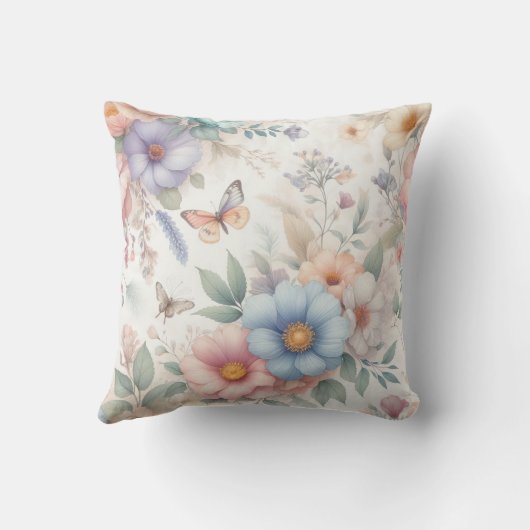 光る花と蝶🌼 クッション (裏面)