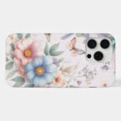 光る花と蝶🌼 iPhoneケース (裏面横)