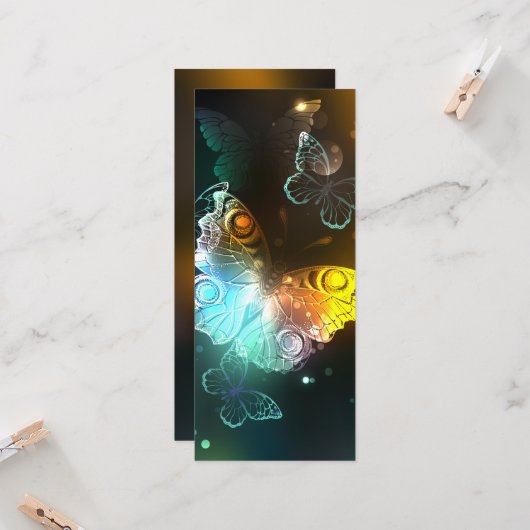 光る蝶と蝶 カード (正面/裏面インサイチュ)