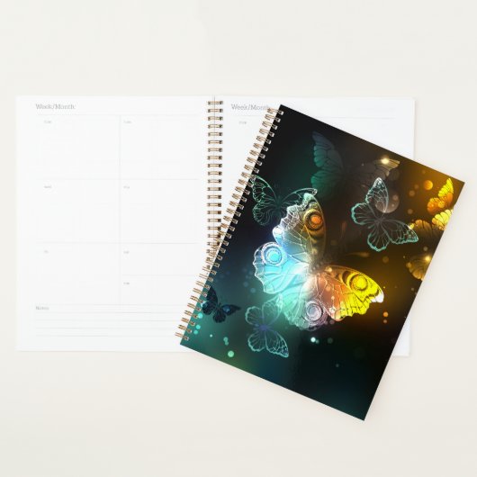 光る蝶と蝶 プランナー手帳 (ディスプレー)