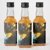 光る蝶と蝶 リキュールボトルラベル (ボトル)