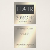 光る輝エレガントく髪の割引カード (正面&裏面)