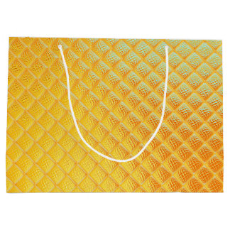 光る金プレート ラージペーパーバッグ