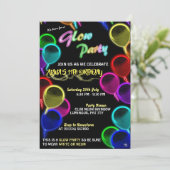 光る風船 グローパーティーの招待状 招待状 (スタンド正面)