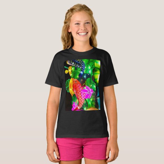 光る鯉 Tシャツ (正面フル)