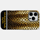 光る黄金の蛇の皮 Case-Mate iPhoneケース (裏面 (横))