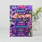 光る！ネオンハロウィン誕生日パーティー 招待状 (スタンド正面)