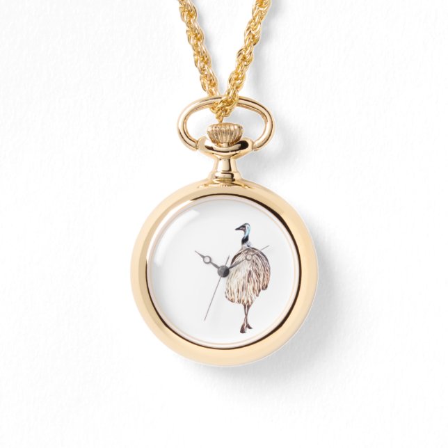 光るEmuアート 腕時計 (正面)