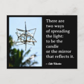 光を広げるサンキャッチャー感動的引用文 ポストカード (正面)