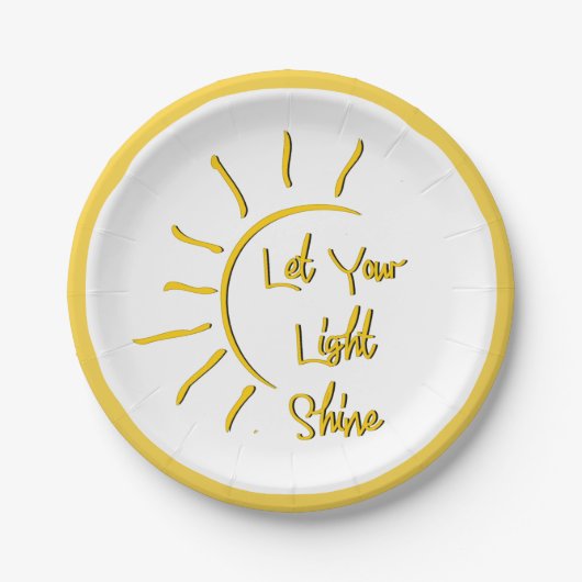 光を当てなさい ペーパープレート (正面)