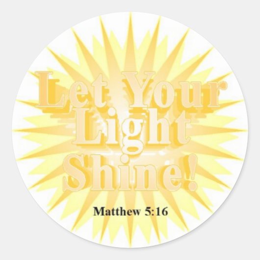 光を当てろ!~にシールを貼る ラウンドシール (正面)