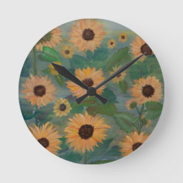 光を明るく照らす ラウンド壁時計