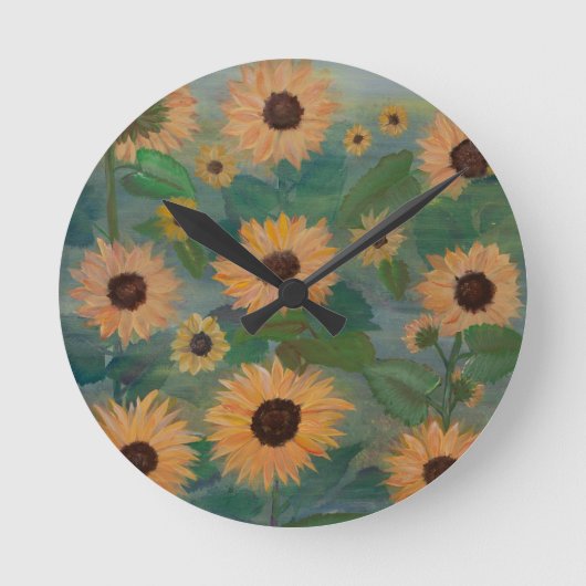 光を明るく照らす ラウンド壁時計 (正面)