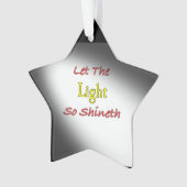 光を星のように輝かせるオーナメント オーナメント (正面)
