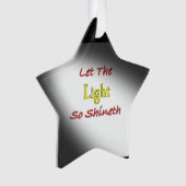 光を星のように輝かせるオーナメント オーナメント (正面)