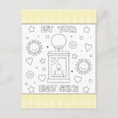 光を照らして色を付けて |アクティビティカード ポストカード (正面)