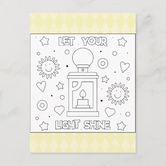 光を照らして色を付けて |アクティビティカード ポストカード (正面)