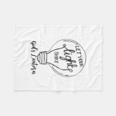 光を神様のランタンで照らそう フリースブランケット (正面(横))