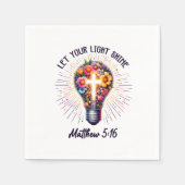 光を輝かせなさい スタンダードカクテルナプキン (正面)