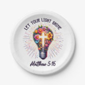 光を輝かせなさい ペーパープレート (正面)