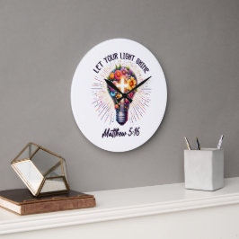 光を輝かせなさい ラージ壁時計