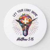 光を輝かせなさい ラージ壁時計 (正面)