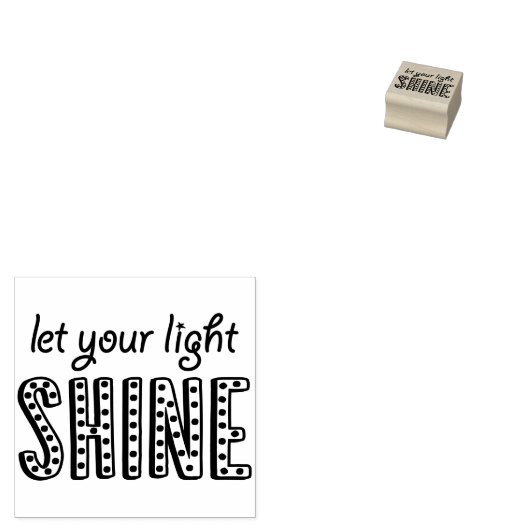 光を輝かせよう – 信仰感動的引用文 ラバースタンプ (押印)