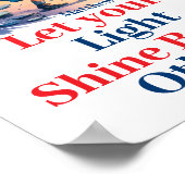 光を輝かせクリスチャン子供部屋ウォールアート ポスター (角)