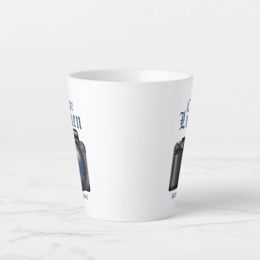 光を遮る カフェラテマグ (正面)