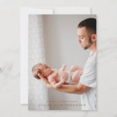 光アーシンプルチカスタム2枚フォトベビー誕生 案内状 (裏面)