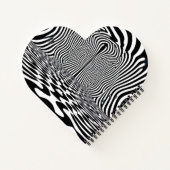 光イリュージョンのトンネル – 催眠ブラックとホワイト ノートブック (裏面)