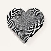 光イリュージョンのトンネル – 催眠ブラックとホワイト ノートブック (正面)