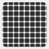 光イリュージョンデザインの黒いドットの消滅 スクエアシール (正面)