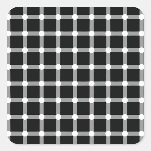 光イリュージョンデザインの黒いドットの消滅 スクエアシール (正面)