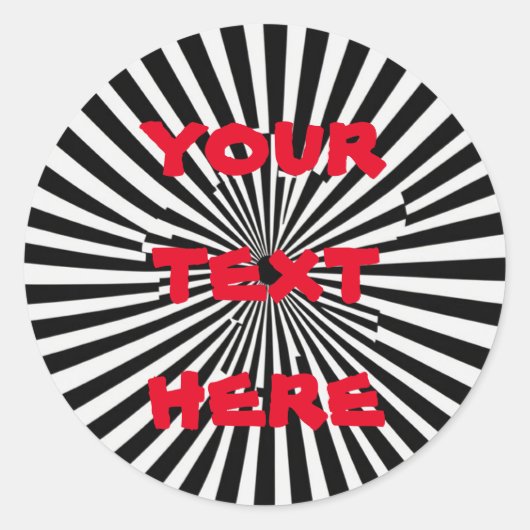 光イリュージョントンネルデザイン- 3Dストライプの穴 ラウンドシール (正面)