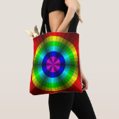 光イリュージョンレインボーオールオーバープリントバッグ トートバッグ (クローズアップ)