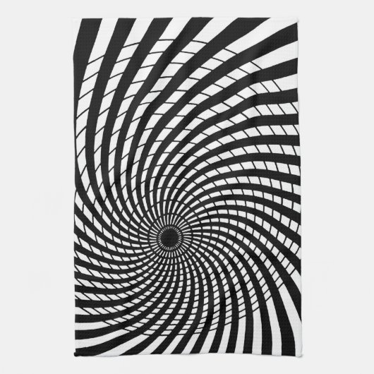 光イリュージョンレトロアート キッチンタオル (縦)