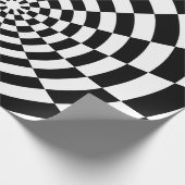 光イリュージョン市松模様に空間パターン ラッピングペーパー (角)