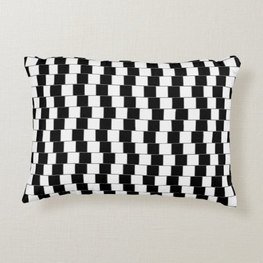 光イリュージョン線が黒 アクセントクッション (裏面)